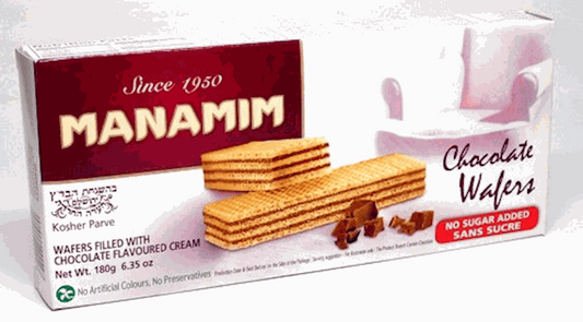 WAFER MANAMIM CHOCOLATE SUGAR FREE 400G