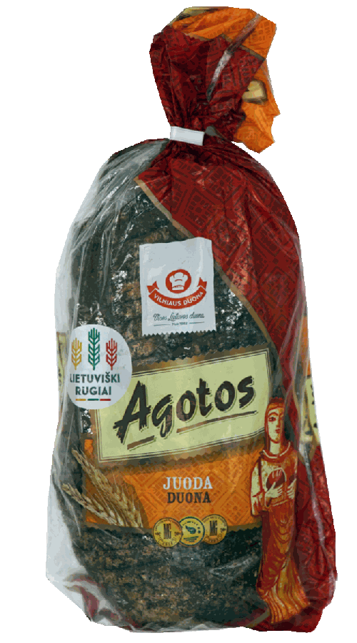 BREAD VILNIAUS DUONA BREAD AGOTOS DARK SLICED 800G