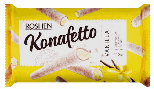 WAFFER ROSHEN ROLLS VANILLA 140G