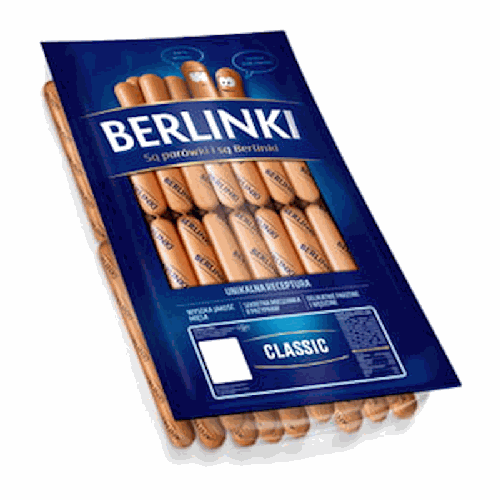 SOSISKI BERLINKI WIENERS HOT DOG CLASSIC 1000G