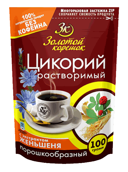 TSIKORIY ZOLOTOY KORESHOK W/GINSENG 100G