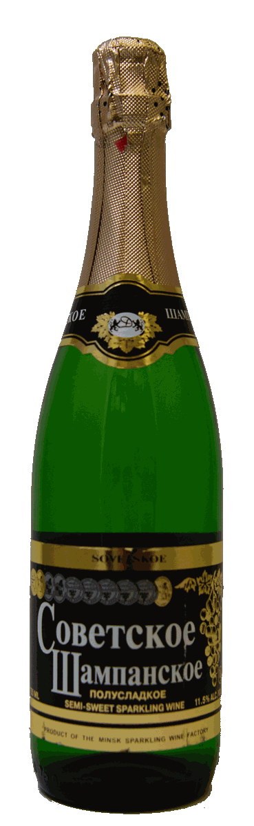 WINE SPARKLING SEMI-SWEET SOVETSKOE 750ML