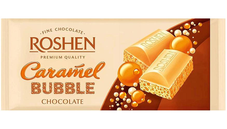 CHOCOLATE BAR ROSHEN AERATED CARAMEL 80G