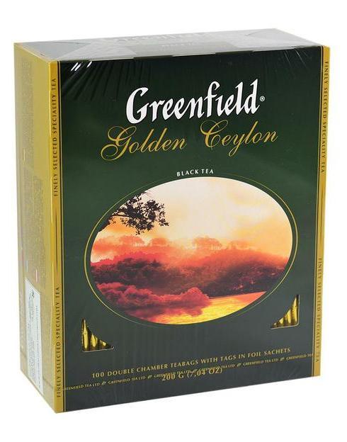 TEA GREENFIELD GOLDEN CEYLON 100 BAG