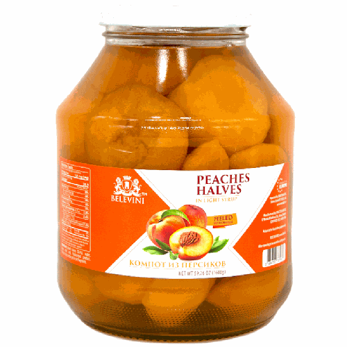 COMPOTE BELEVINI PEACHES IN LIGHT SIRUP 1650G