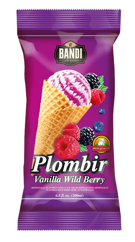 ICE CREAM BANDI WILDBERRY RIPPLED VANILLA