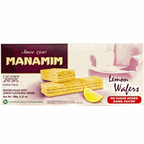 WAFER MANAMIM LEMON SUGAR FREE 400G