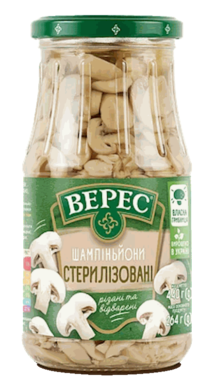 MUSHROOMS VERES CHAMPIGNONS SLICED STERILIZED 640G