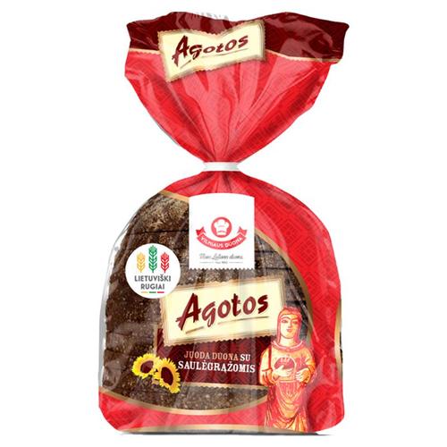 BREAD DARK AGATHAS W/SUNFLOWER SEED SLICED 375G