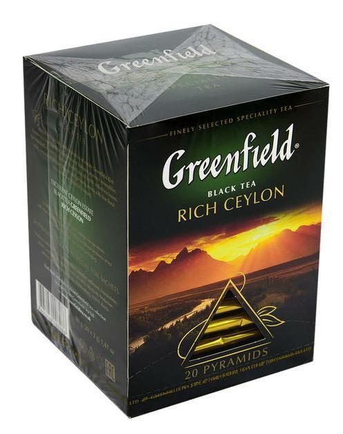 TEA GREENFIELD BLACK RICH CEYLON PYRAMID