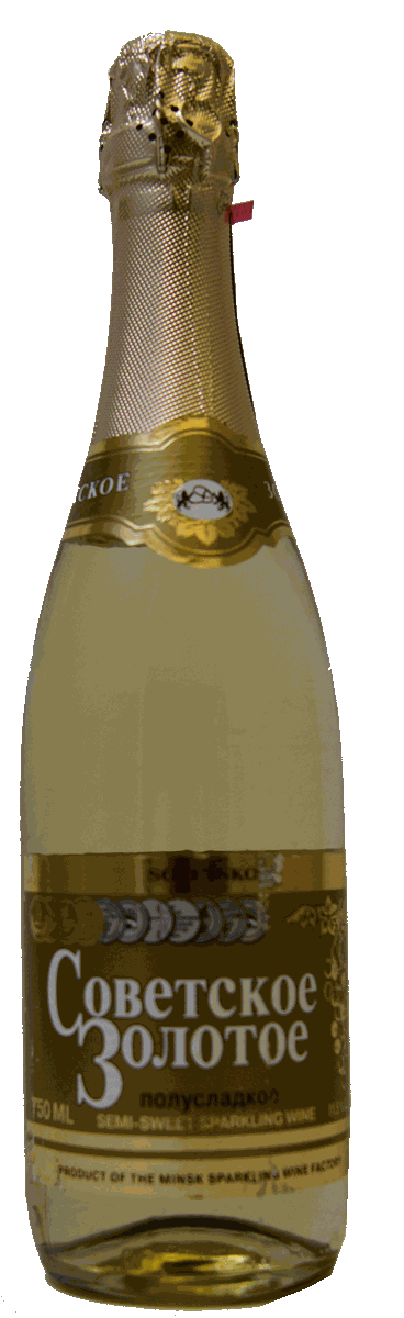 WINE SPARKLING SEMI-SWEET SOVETSKOE ZOLOTOYE 750ML