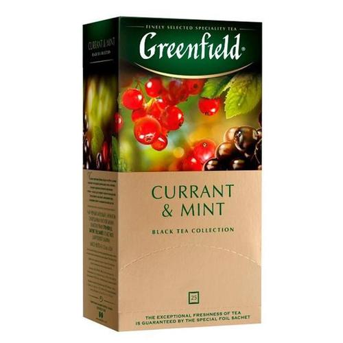 TEA GREENFIELD BLACKCURRANT/MINT 25BAG