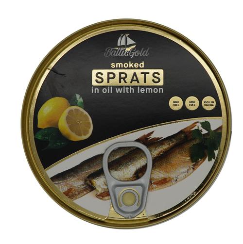 SPRATS GOLD STAR SMOKED IN OIL LEMON 160G