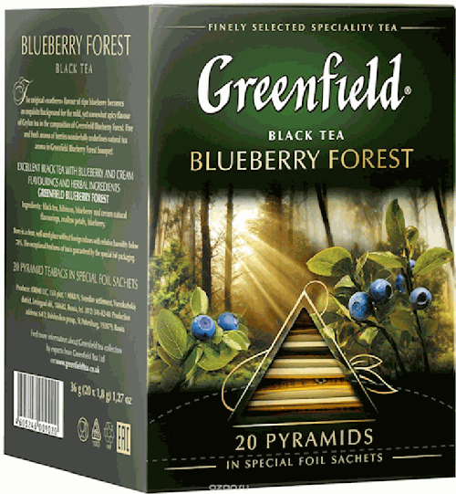 TEA GREENFIELD BLUEBEERY FOREST 20BAG